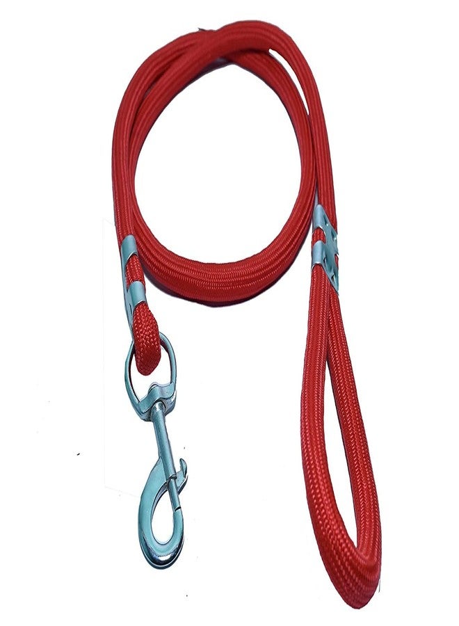 Pups&Pets Stylish Comfortable Nylon Everyday Rope Leash for Large & Medium Dogs (12mm, Red) - Image 1